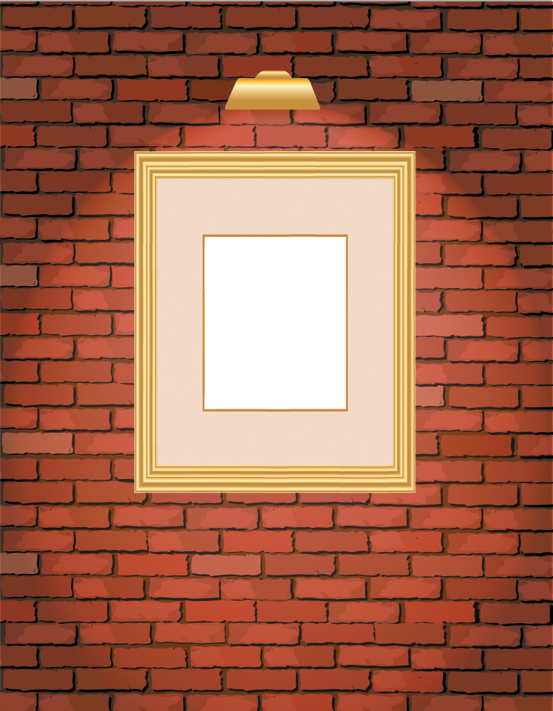 free vector Brick and frame vector