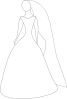 free vector Bride In Wedding Dress clip art
