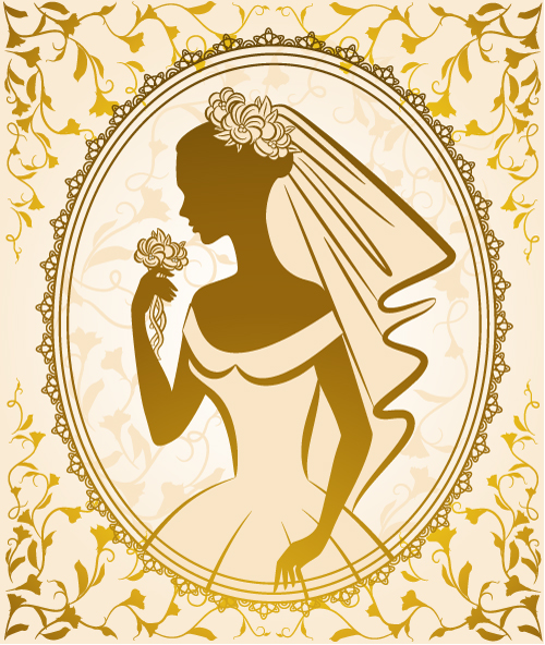 free vector Bride silhouette 04 vector