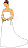 free vector Bride White Dress clip art