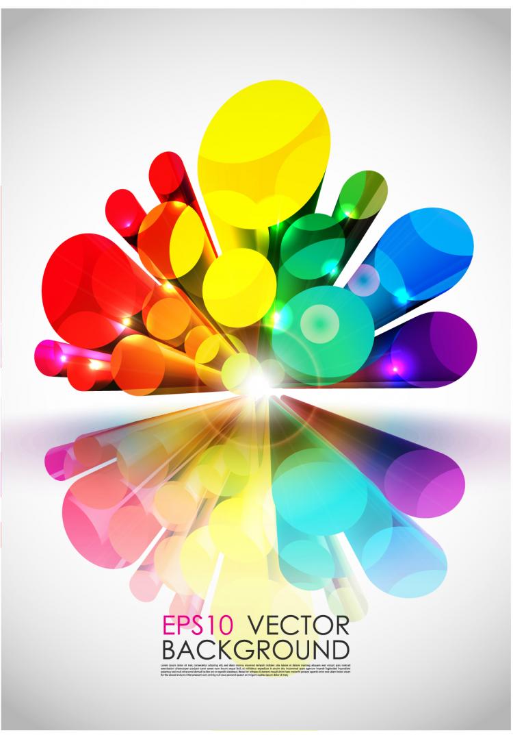 Bright 3d graphics vector Free Vector / 4Vector