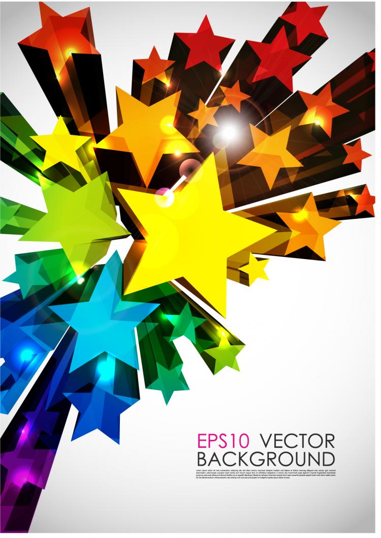 free vector Bright 3d graphics vector