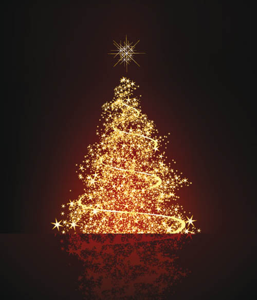 Bright stars christmas tree vector 24973 Free Vector / 4Vector