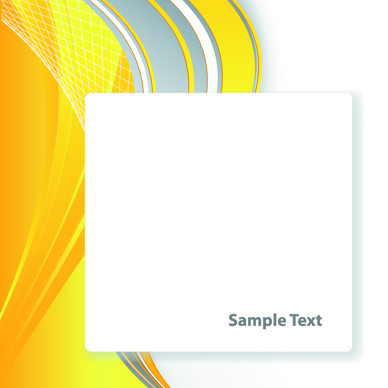 free vector Bright yellow line text box vector 3