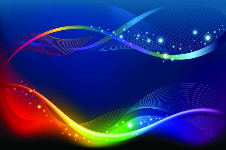 free vector Brilliant color dynamic flow line 02 vector