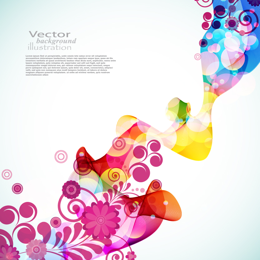 free vector Brilliant colorful loop pattern 03 vector