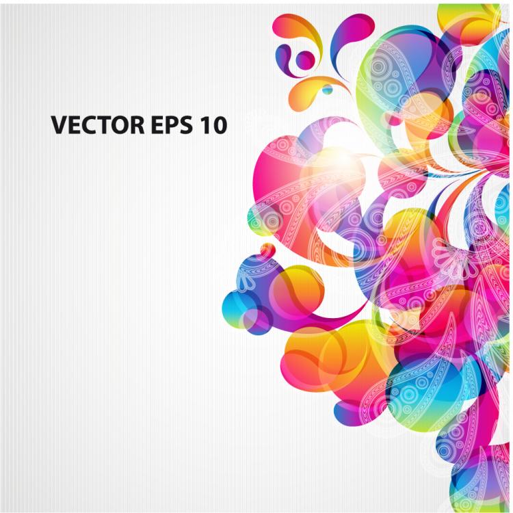 free vector Brilliant colorful loop pattern 04 vector