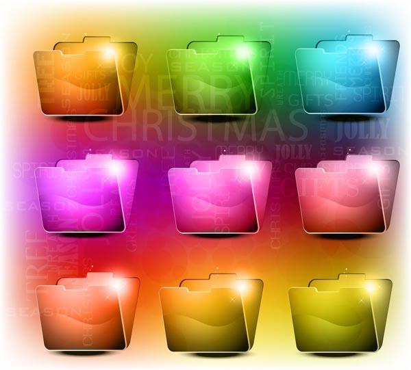 free vector Brilliant crystal texture folder vector