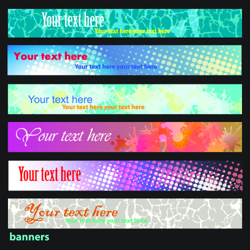 free vector Brilliant dynamic banners 04 vector