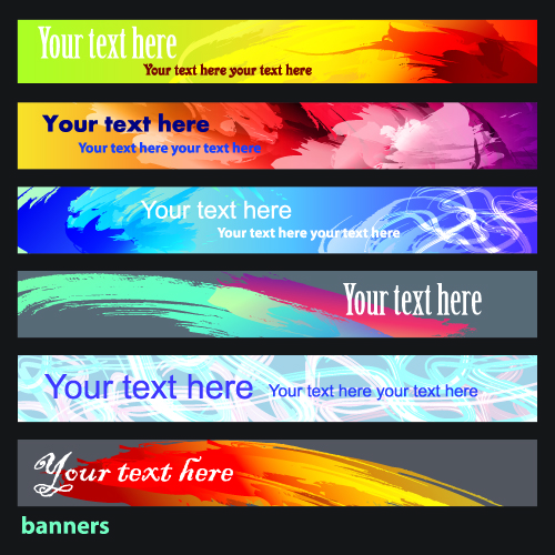 free vector Brilliant dynamic banners 05 vector