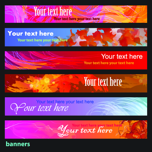 free vector Brilliant dynamic banners 07 vector
