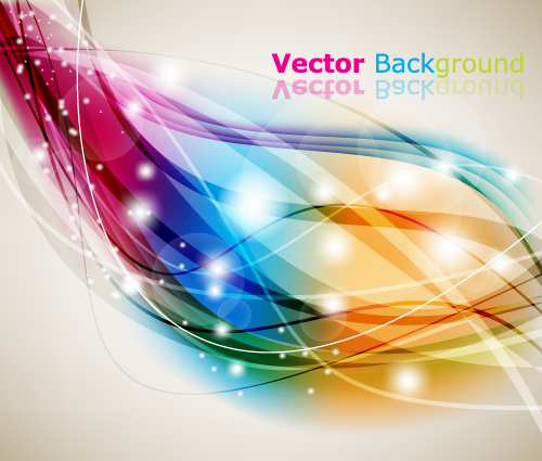 free vector Brilliant dynamic effects background vector