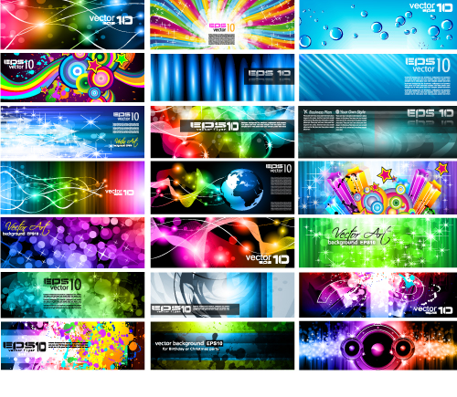 free vector Brilliant light effects dynamic business cards 02 vector