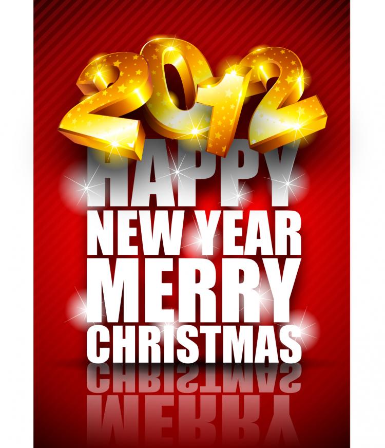 free vector Brilliant new year background 02 vector