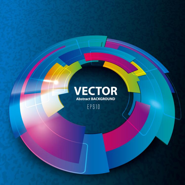 free vector Brilliant technological design 01 vector