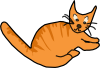 free vector Brown Cat clip art