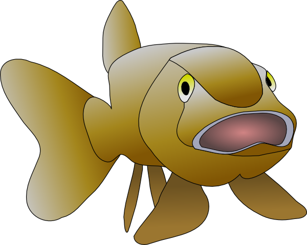 free vector Brown Fish clip art