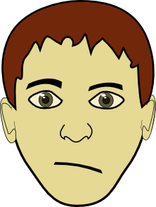 free vector Brown Hair Boy Face clip art