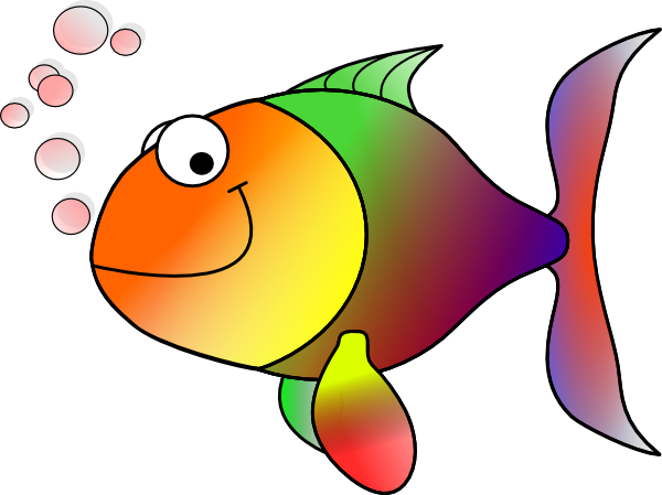free vector Bubbling Cartoon Fish clip art