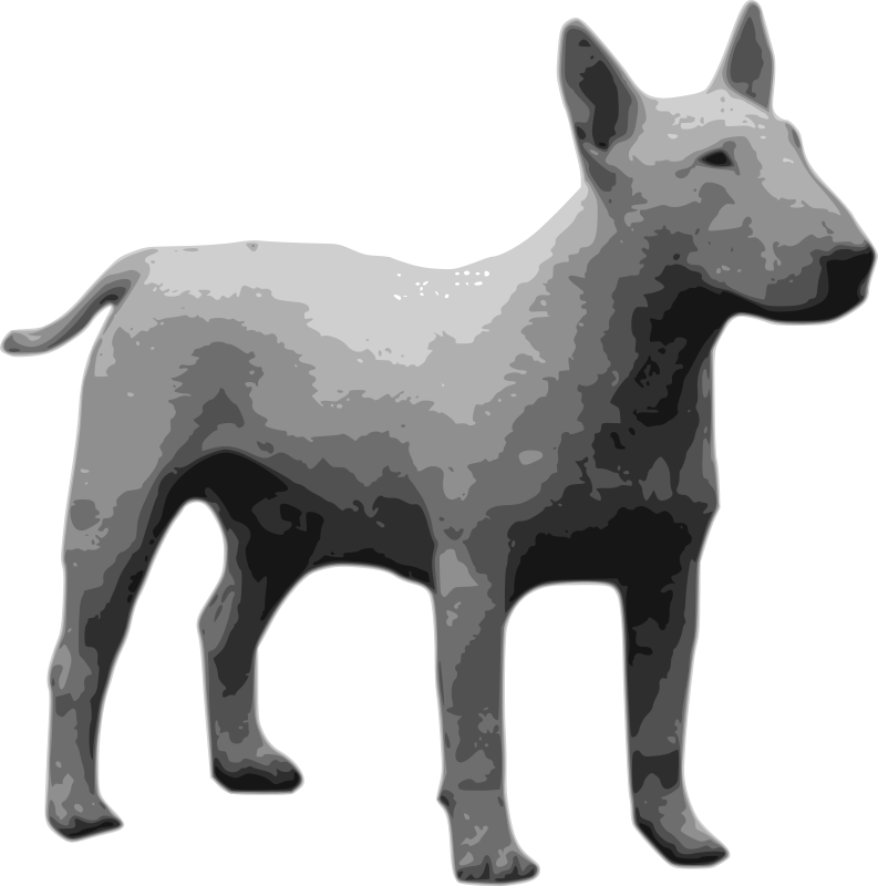 free vector Bullterrier grayscale
