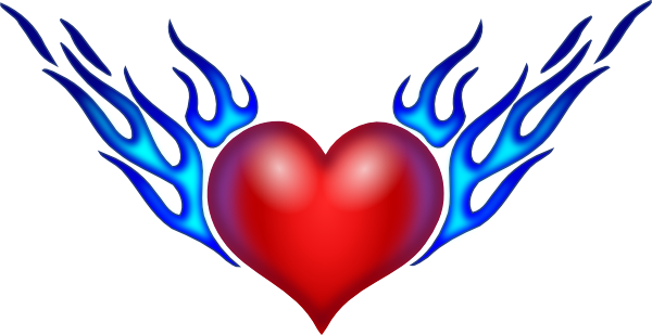 free vector Burning Heart clip art