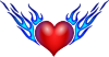 free vector Burning Heart clip art