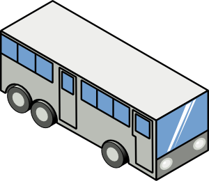 free vector Bus Isometric Icon clip art