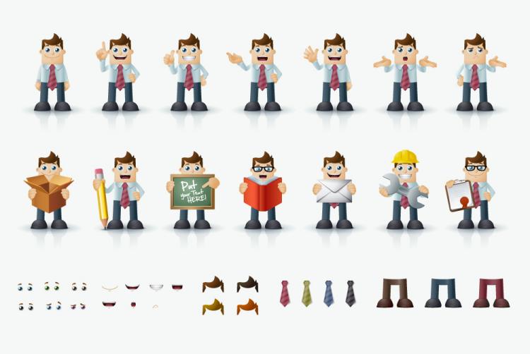 free vector Business Man Vector Characters