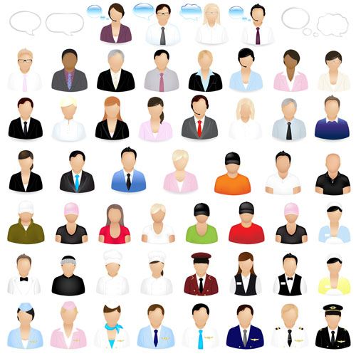 free vector Business people icon 03 vector