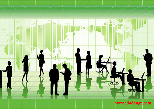 free vector Business People in Pictures vector illustrations material