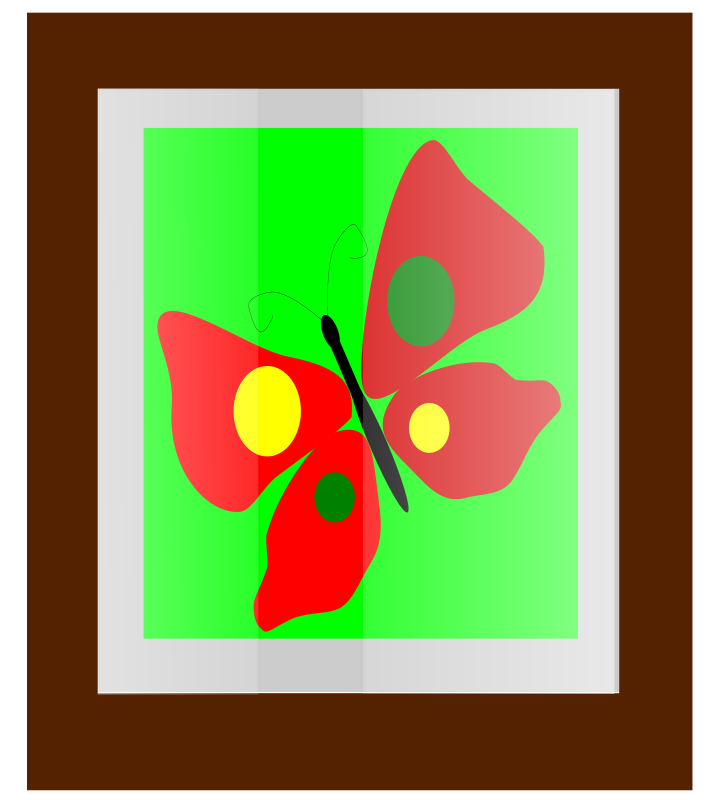 Butterfly Frame (100324) Free SVG Download / 4 Vector