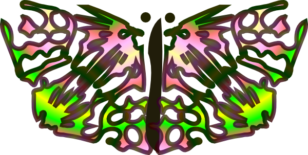 free vector Butterfly From Star clip art