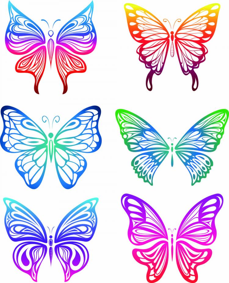 free vector Butterfly paper cutting vector