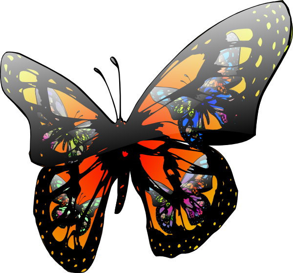 Download Butterfly With Lighting Effect clip art (107729) Free SVG ...