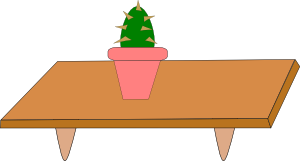 free vector Cactus In Pot On A Table clip art