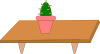 free vector Cactus In Pot On A Table clip art