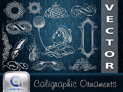 free vector Calligraphic Ornaments in Vector