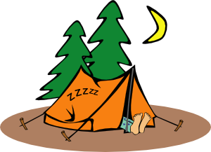 free vector Camper Sleeping clip art