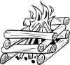 free vector Campfires And Cooking Cranes clip art