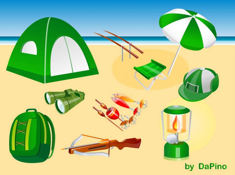 free vector Camping, Hunting and Fishing Vector Pack