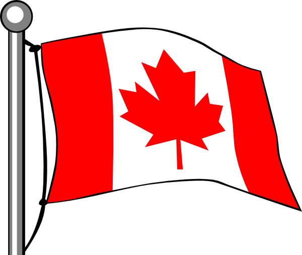 free vector Canada Flag Flying clip art