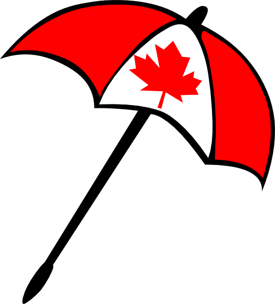 free vector Canada Flag Umbrella clip art