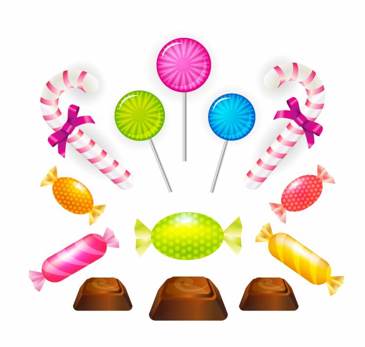 free vector Candy sweet set