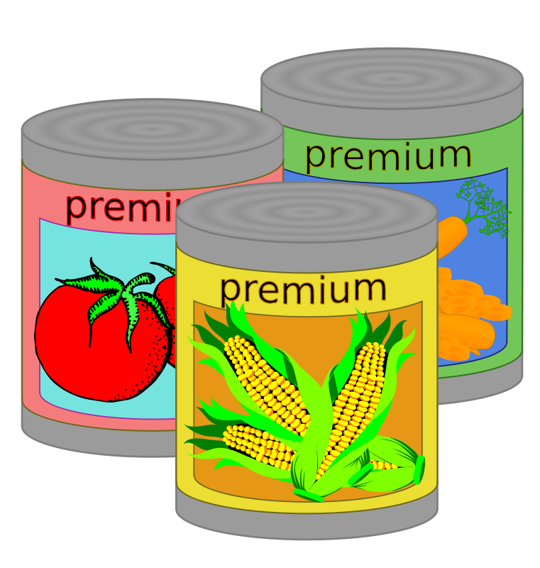free vector Canned Goods