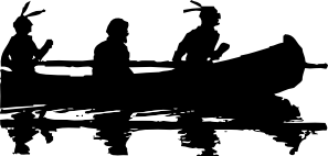 free vector Canoe Silhouette clip art