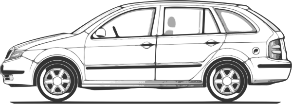 free vector Car Compact Fabia Side View clip art