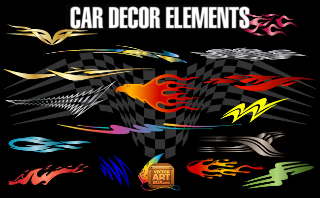 free vector Car Decor Elements