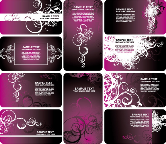 free vector Card template vector background material