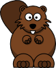 free vector Cartoon Beaver clip art