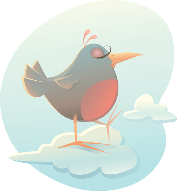 free vector Cartoon bird